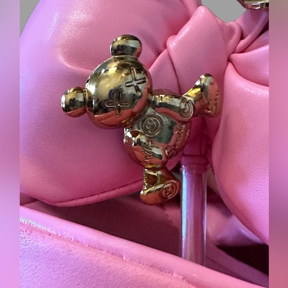 Teddy Bear Charm Pink Bow Platform Flip Flops Beachwear Women’s Size 38. - Picture 6 of 9